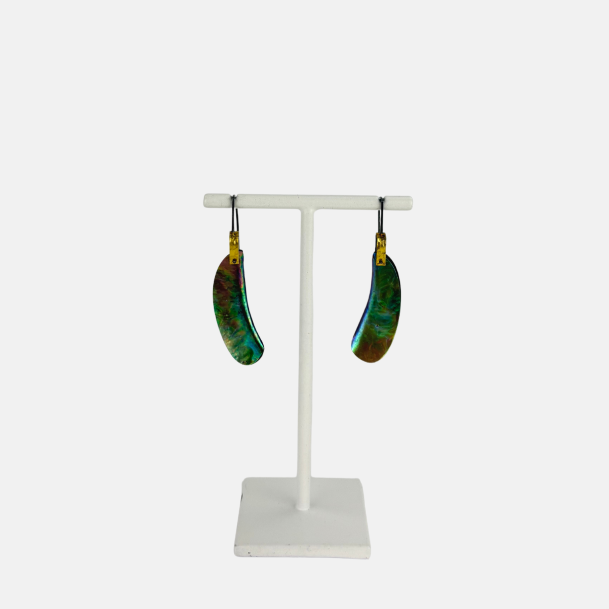 Heather Guidero Gold Bridle Drop Earrings in Abalone - Big Bag NY