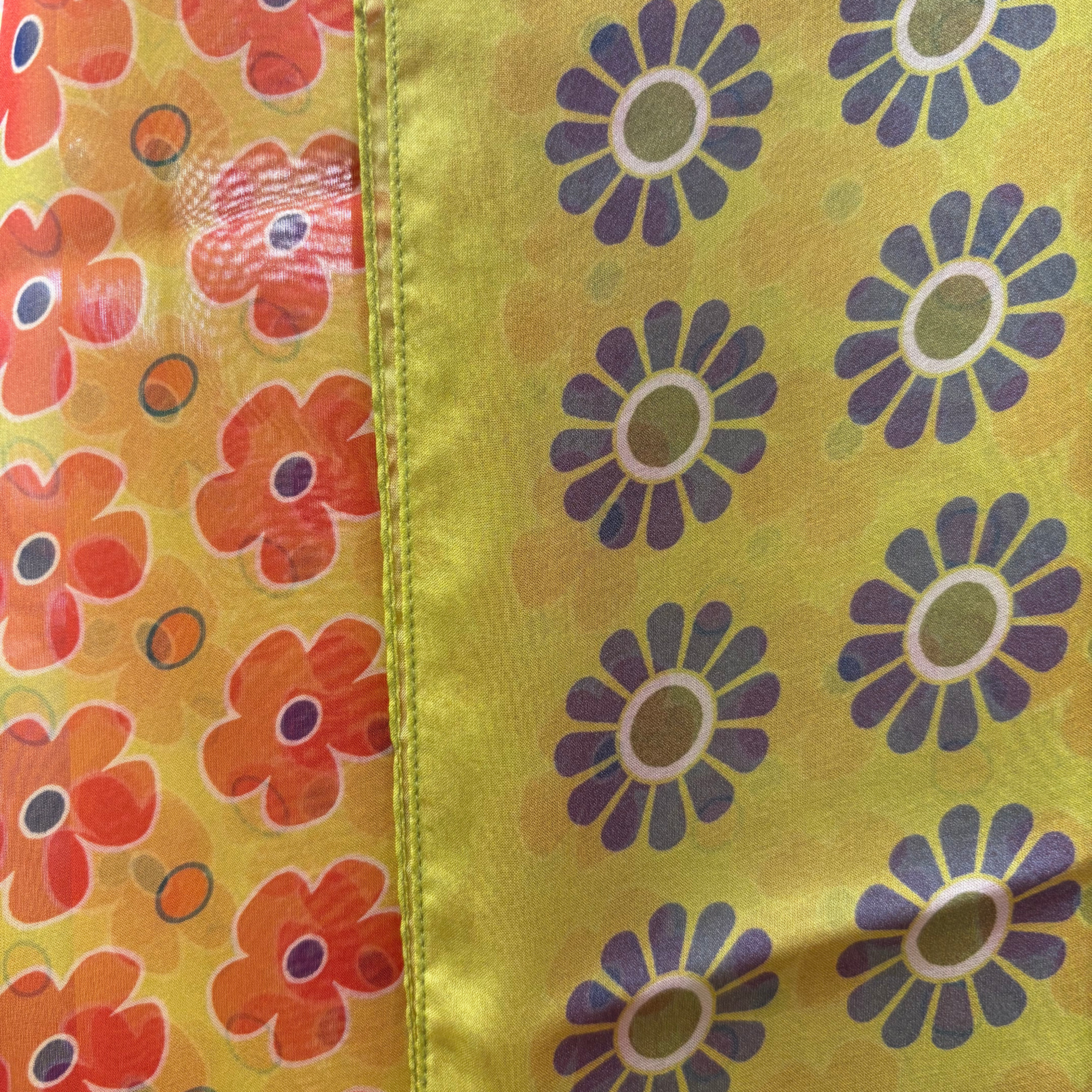 Barbieri Daisy Silk Scarf Lime - Big Bag NY