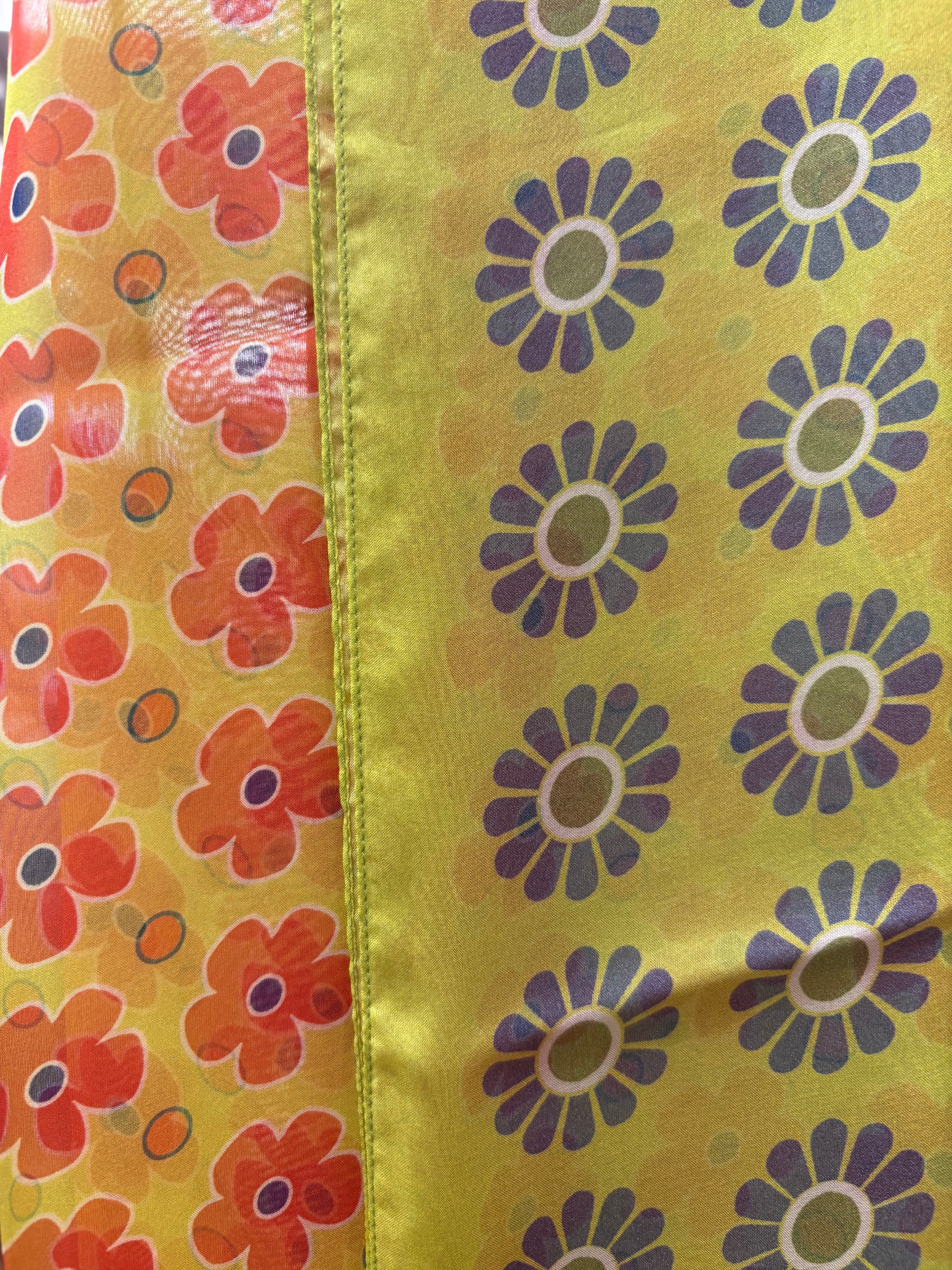 Barbieri Daisy Silk Scarf Lime - Big Bag NY