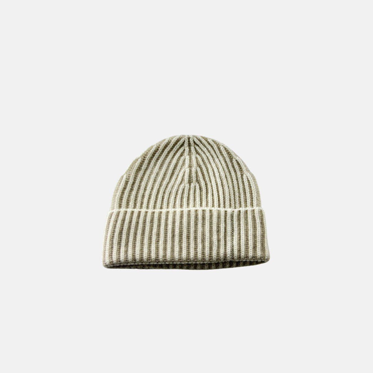 Two-Tone Wide Ribbed Beanie