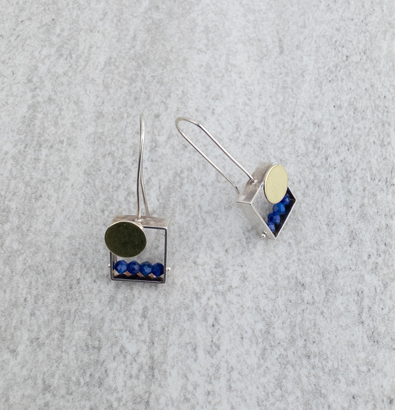 Ashka Dymel Sunset Earrings in Lapis - Big Bag NY