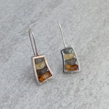 Ashka Dymel Short Wedge Earrings in Citrine/Labradorite - Big Bag NY