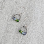 Ashka Dymel Small Irregular Earrings in Blue/Green - Big Bag NY