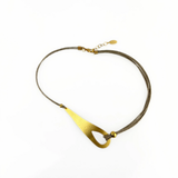 Layered Linen Hook Pendant Necklace