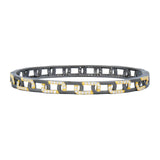 Grit Chain Link Pavé Thin Hinge Bangle