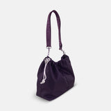 Brontibay Ursula Satin Nylon Crossbody in Purple - Big Bag NY