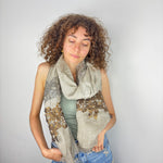 Bronze and Gunmetal Modal Lace Scarf - Big Bag NY