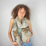 Bronze and Gunmetal Modal Lace Scarf - Big Bag NY