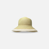 Ferruccio Vecchi Penelope Wide Brim Paper Hat with Contrast Trim Beige - Big Bag NY