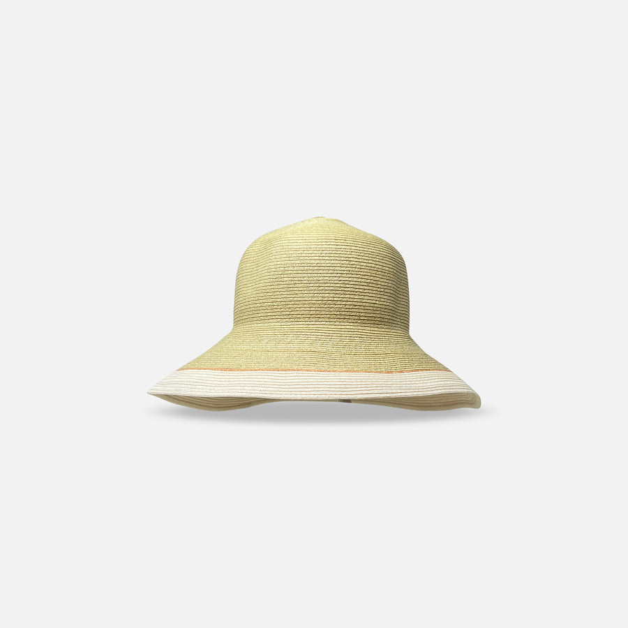 Ferruccio Vecchi Paper Bucket Hat with Contrast Trim Beige - Big Bag NY