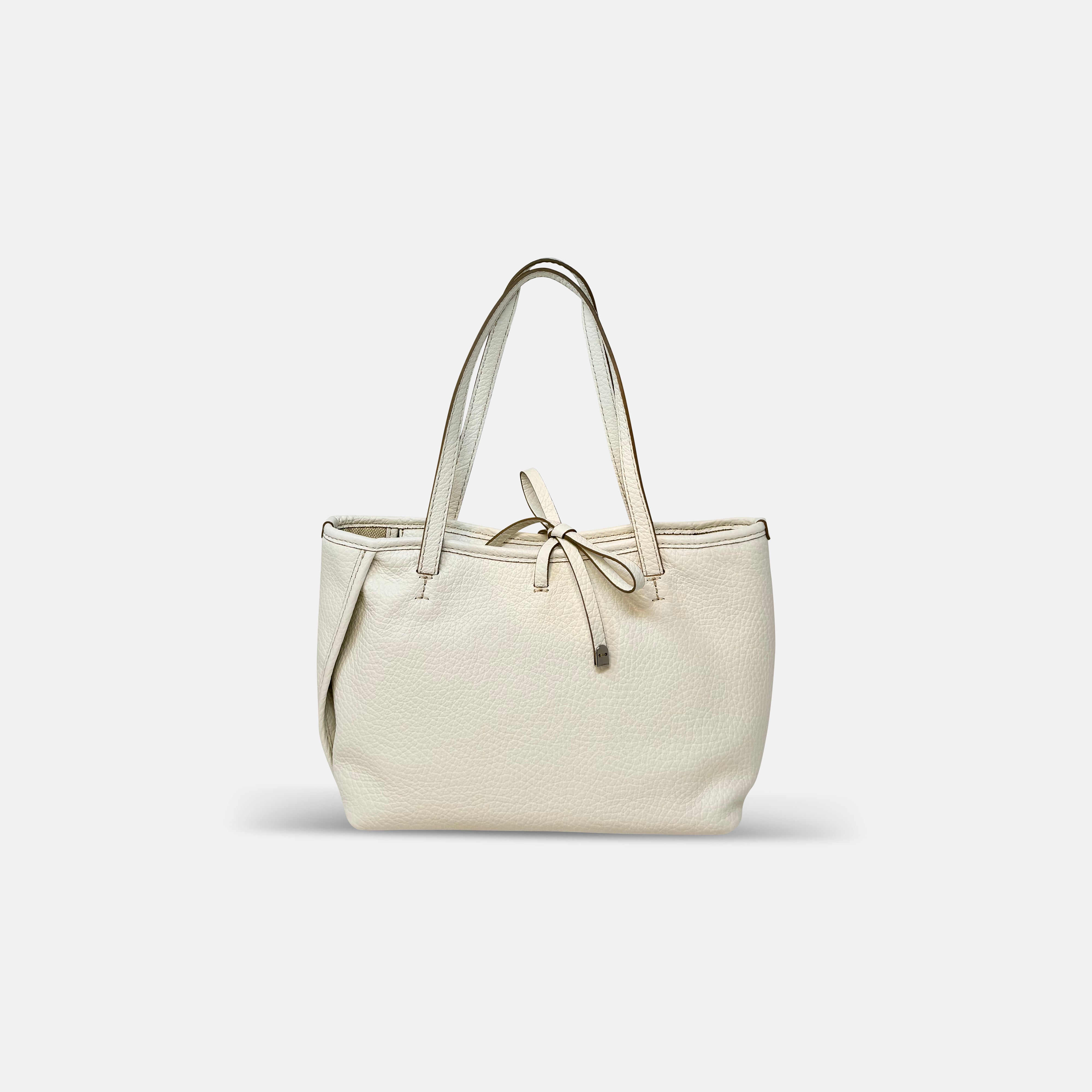 Gianni Chiarini Medium Ray Tote Bag Bianco White - Big Bag NY