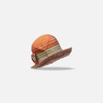 Ferruccio Vecchi Cotton Blend Hat with Striped Brim Orange- Big Bag NY