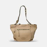 Gianni Chiarini Wide Afra Bag in Leather Cream - Big Bag NY