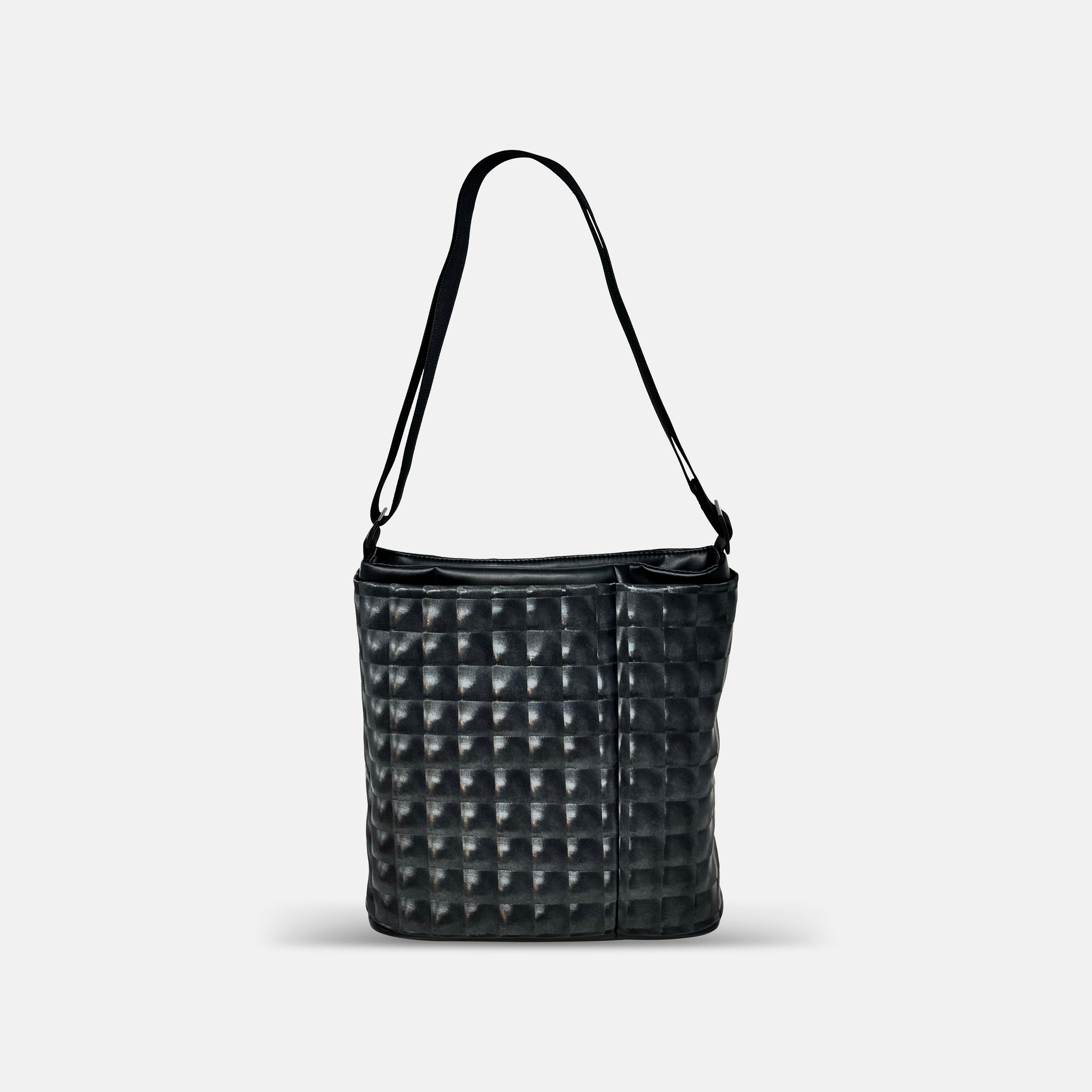 Acrylic Pocket Shoulder Bag in Black Renz - Big Bag NY