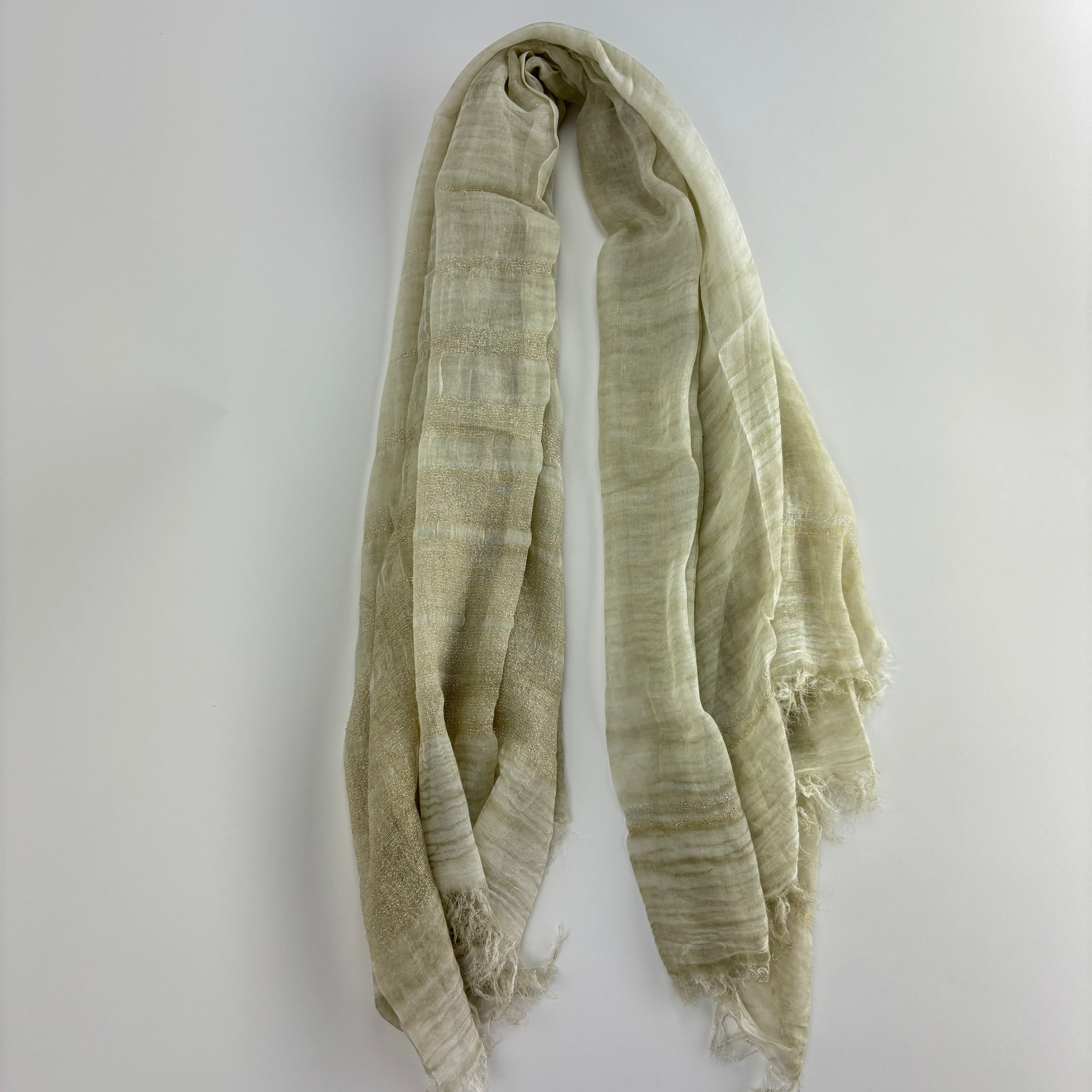 Gold Stripe Modal Scarf - Big Bag NY