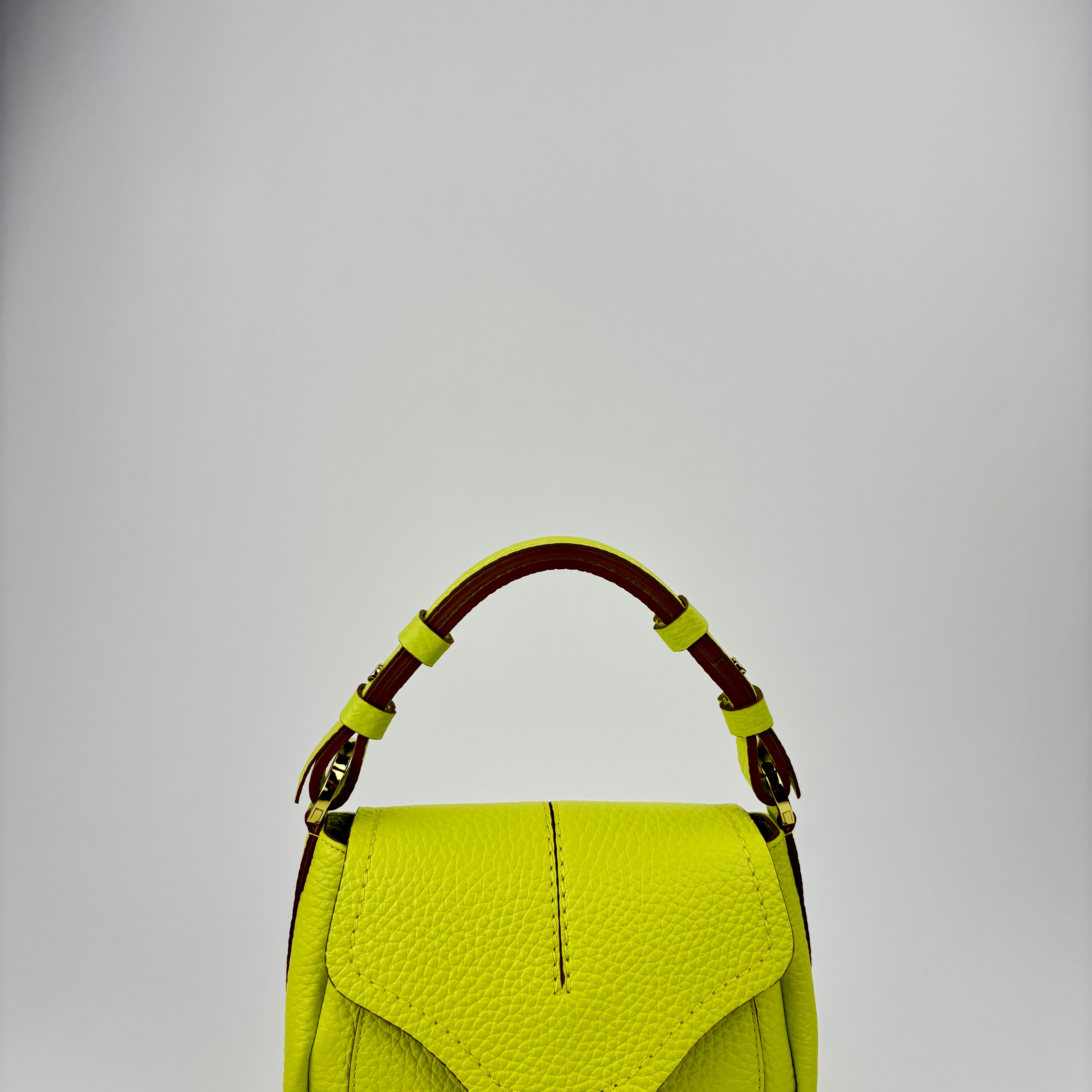 LORISTELLA CECILIA Small Top Handle Satchel Lime - Big Bag NY