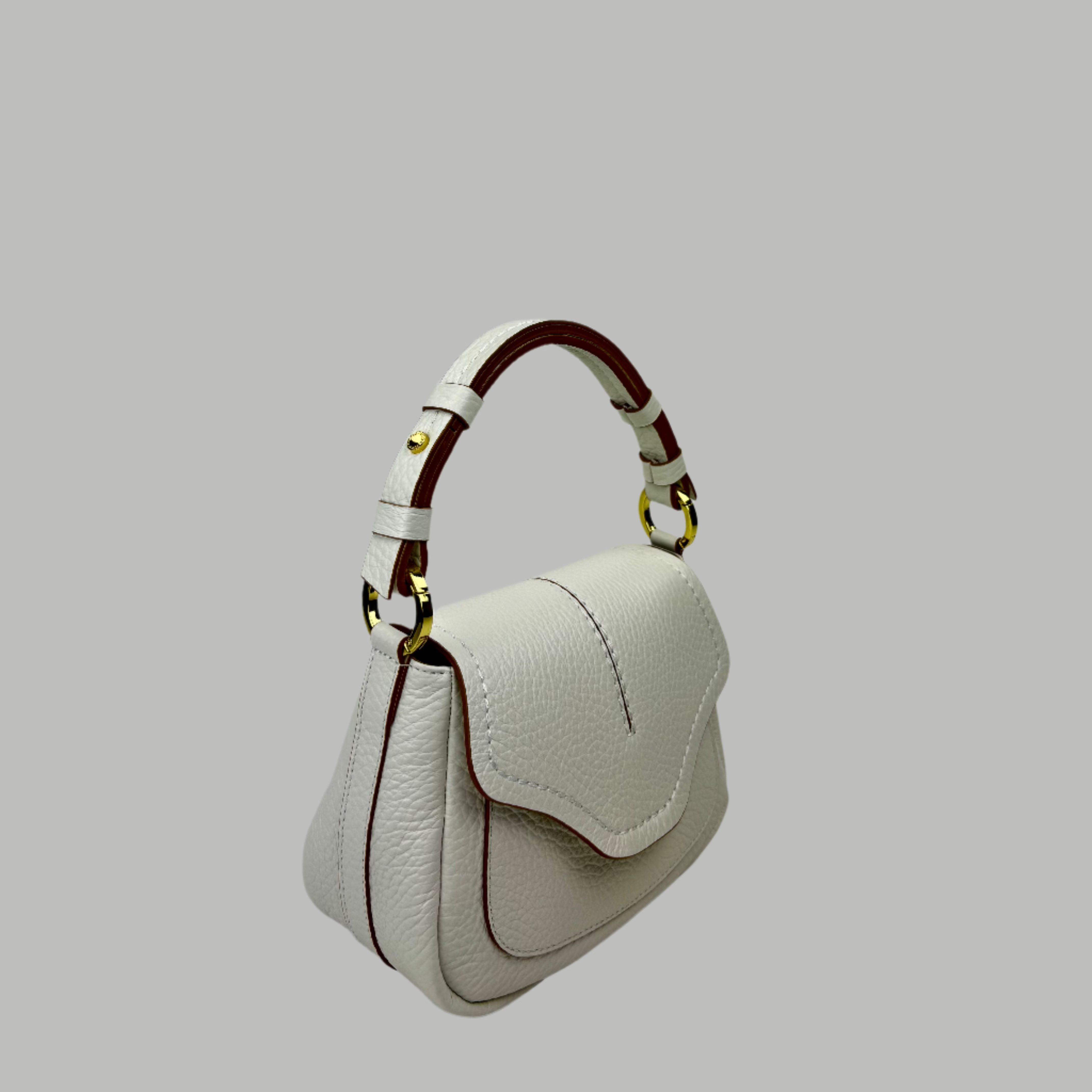 LORISTELLA CECILIA Small Top Handle Satchel Bianco - Big Bag NY