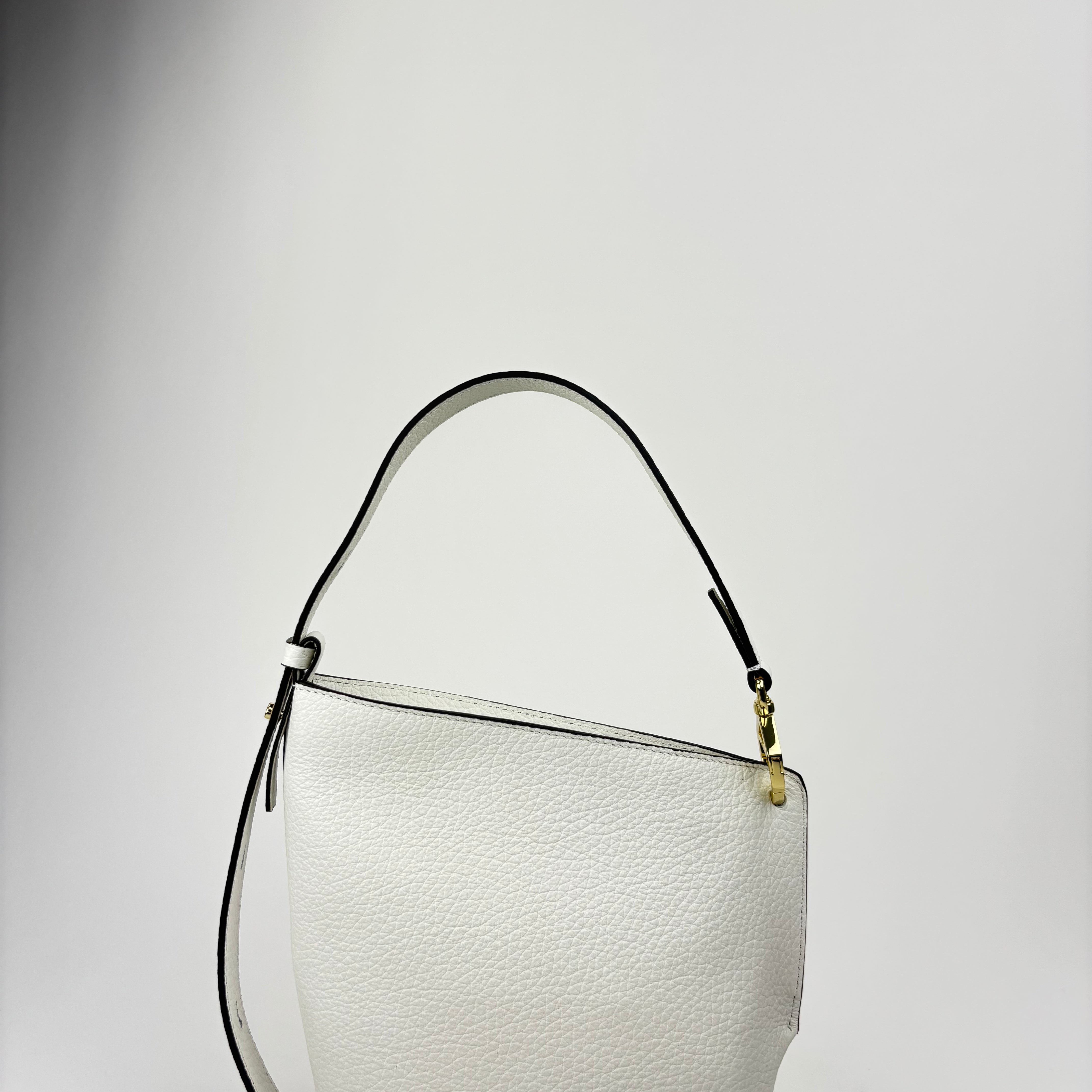 LORISTELLA Olivia Asymmetric Leather Handbag White - Big Bag NY