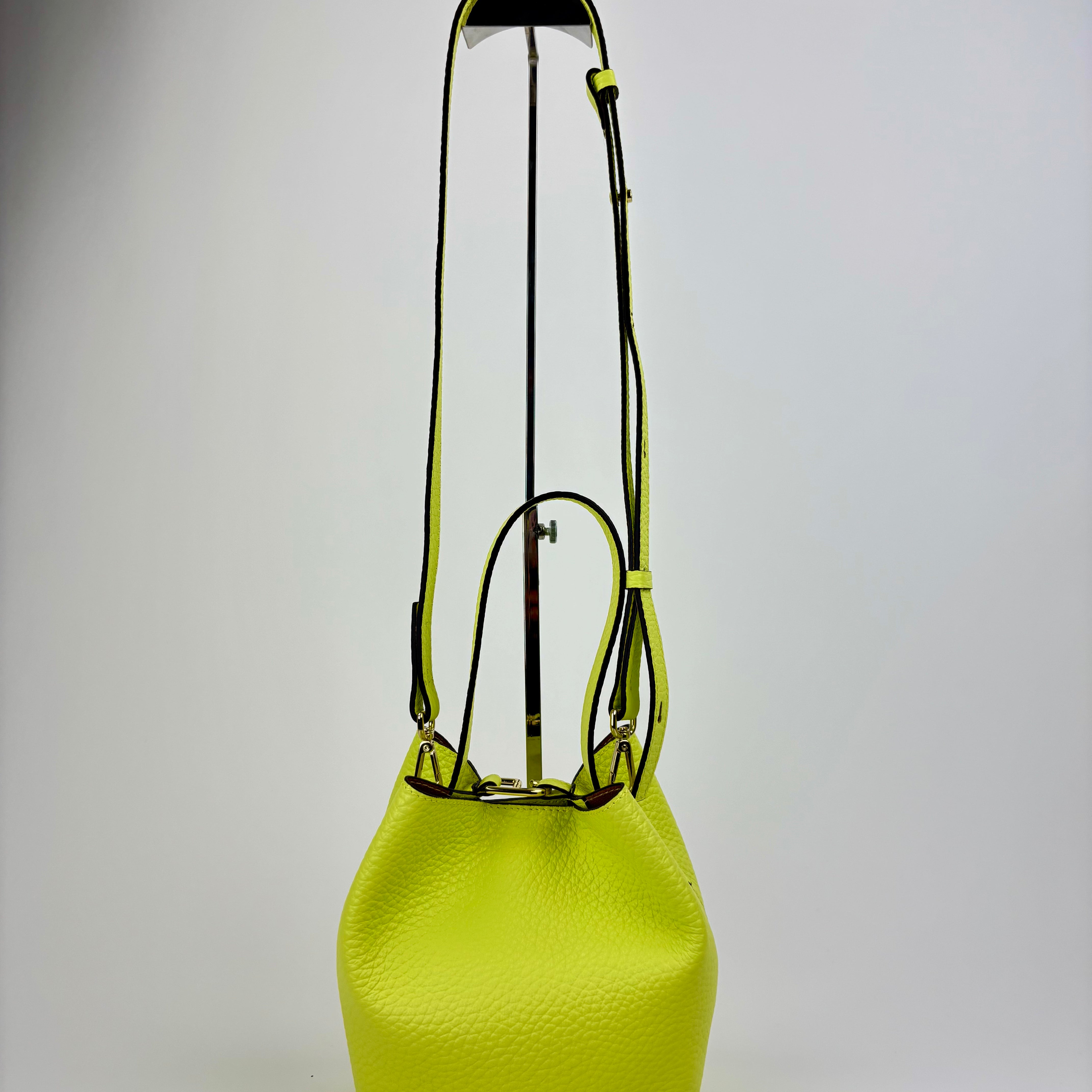 LORISTELLA Sheila Small Hook Bucket Bag Lime - Big Bag NY