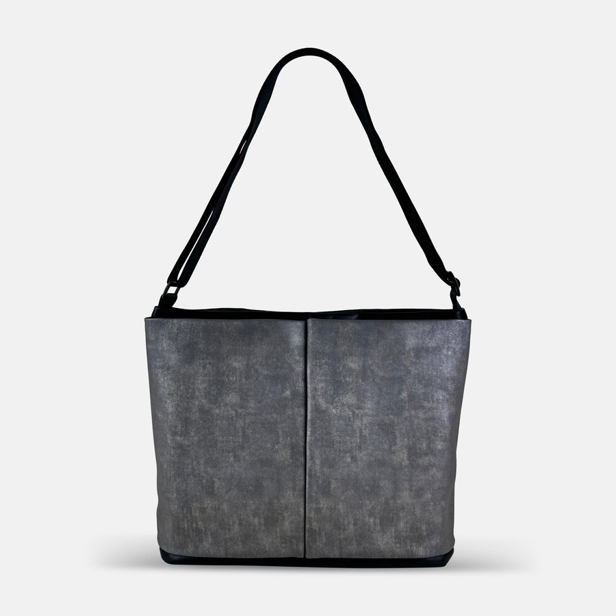 Acrylic Pocket Shoulder Bag Deep in Steel - Big Bag NY
