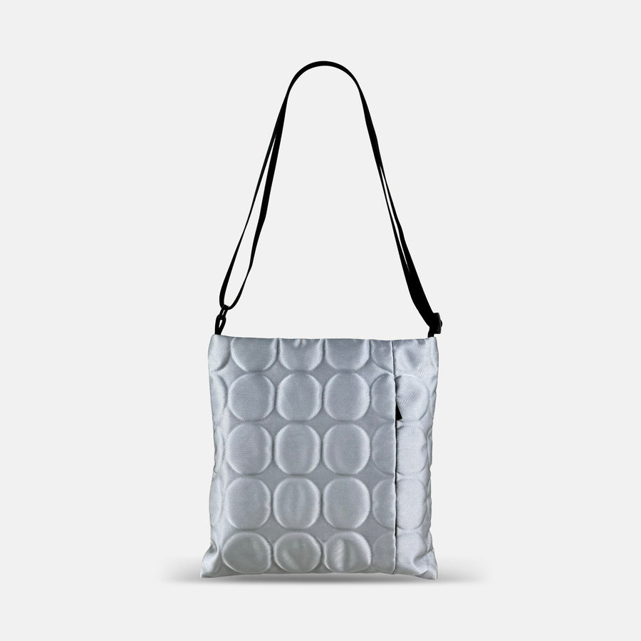 Acrylic Square Pochette in Dot Emboss Silver - Big Bag NY