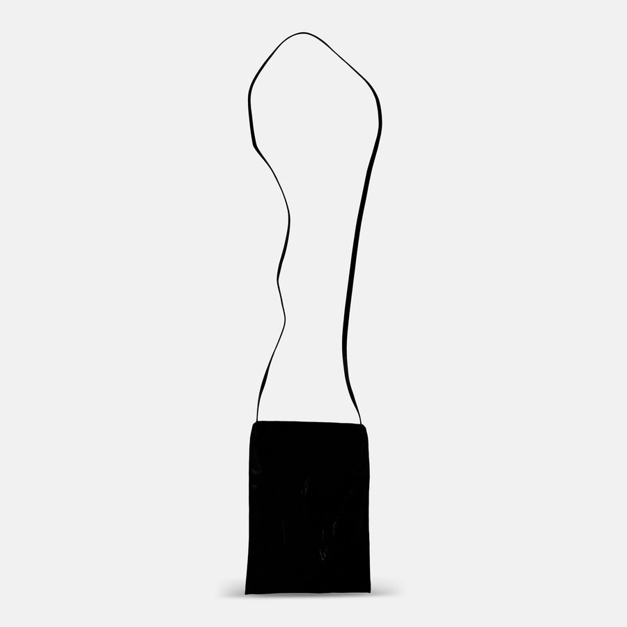 Acrylic Mobile Pochette in Black Swim Mesh - Big Bag NY