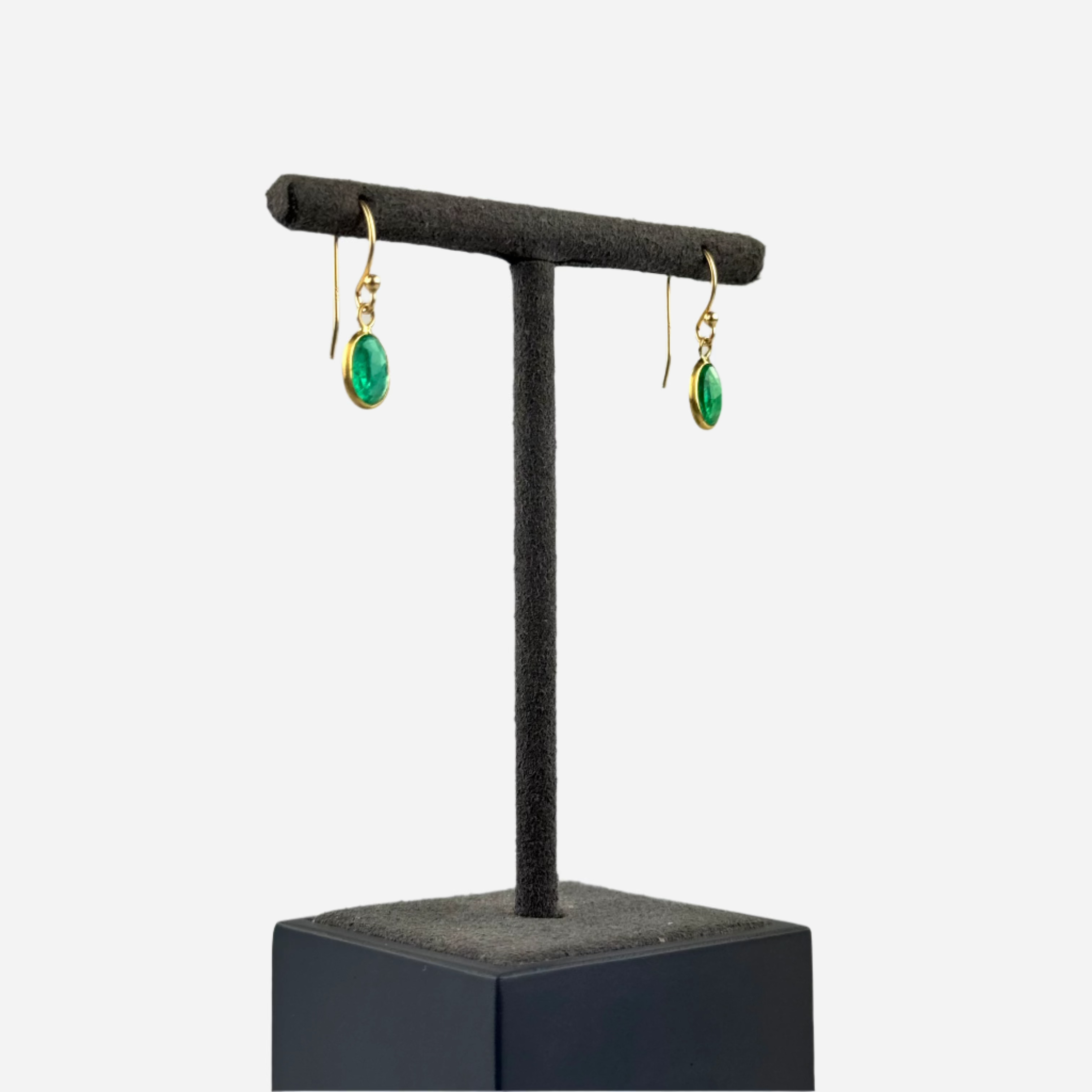 Margaret Solow Emerald Earrings - Big Bag NY