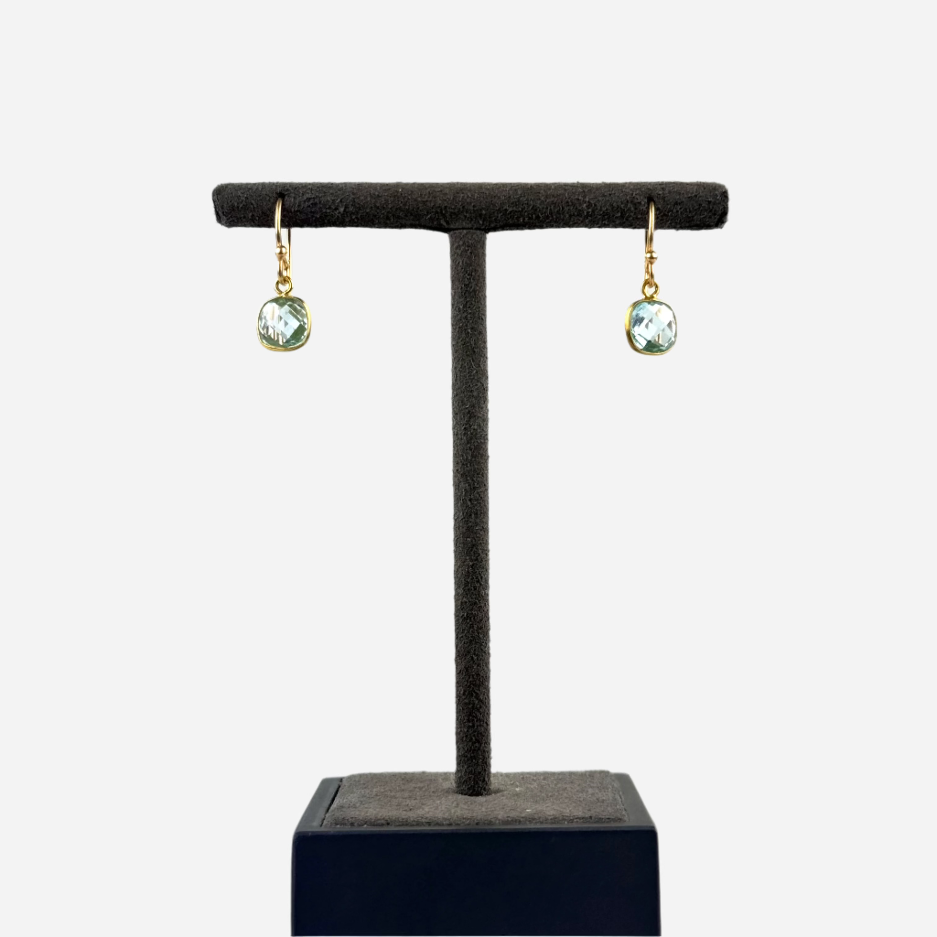 Margaret Solow Small Blue Topaz Earrings - Big Bag NY