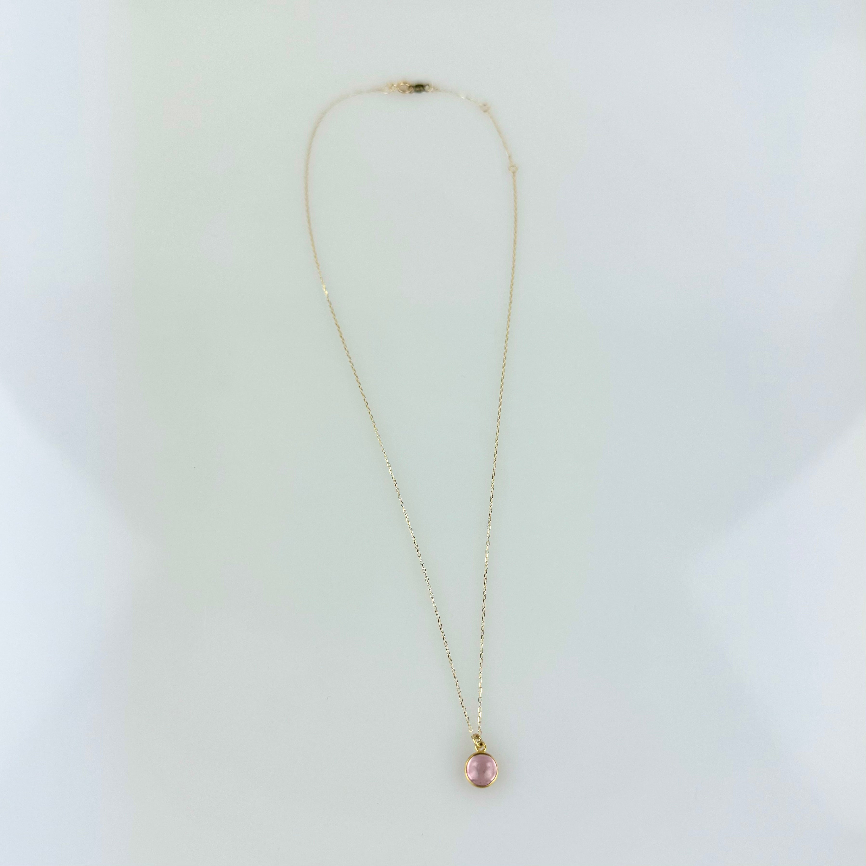 Margaret Solow Pink Tourmaline Pendant - Big Bag NY