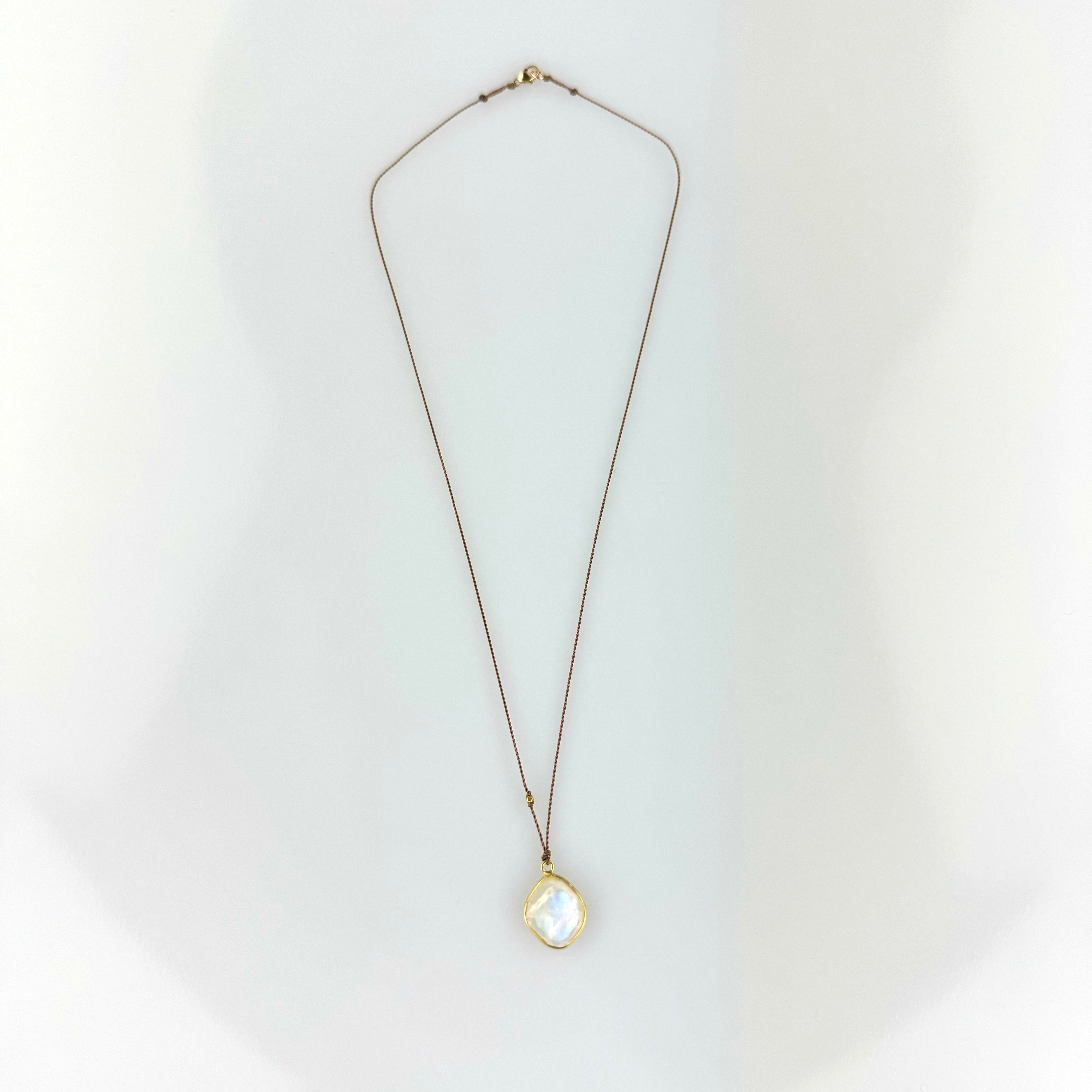 Margaret Solow Rainbow Moonstone Necklace - Big Bag NY