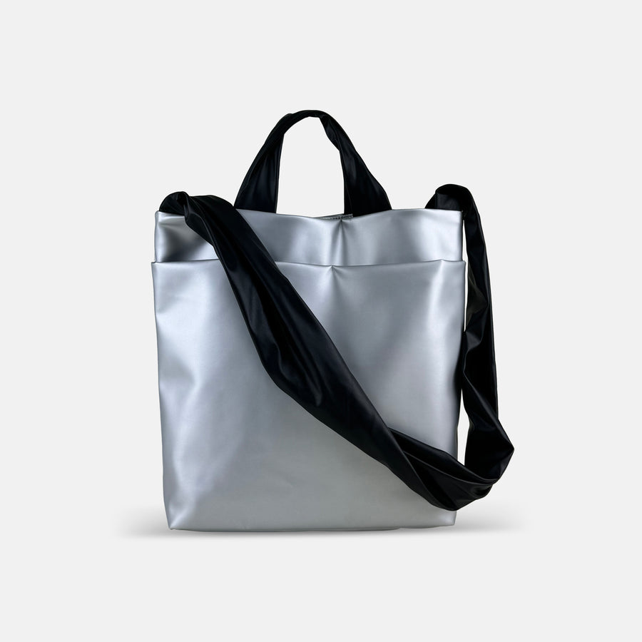 Acrylic Pocket Bag in Eco Silver - Big Bag NY