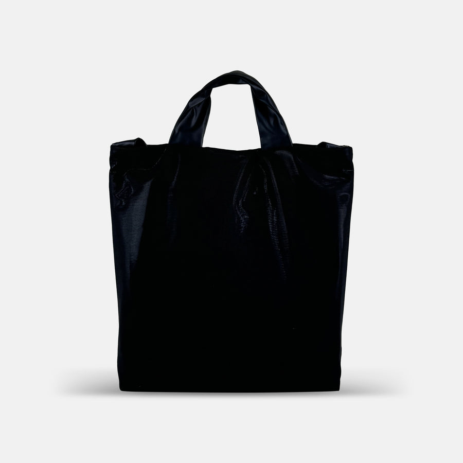 Acrylic Pocket Bag in Black Swim Mesh - Big Bag NY