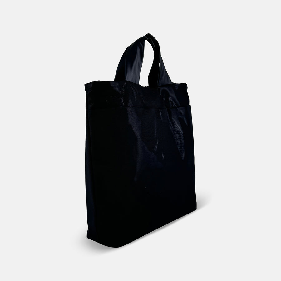 Acrylic Pocket Bag in Black Swim Mesh - Big Bag NY