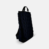 Acrylic Large Backpack in Black Emboss Dot - Big Bag NY