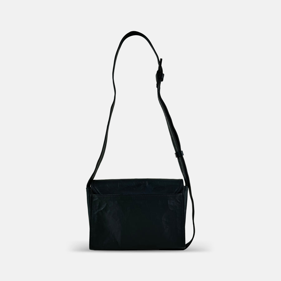 Duren Crinkle Shoulder Bag in Khaki - Big Bag NY