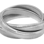 Janis Savitt Rhodium Triple Cobra Bracelet - Big Bag NY