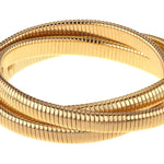 Janis Savitt Thin Gold Triple Cobra Bracelet - Big Bag NY