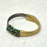 Martell Turquoise and Pyrite Cuff - Big Bag NY