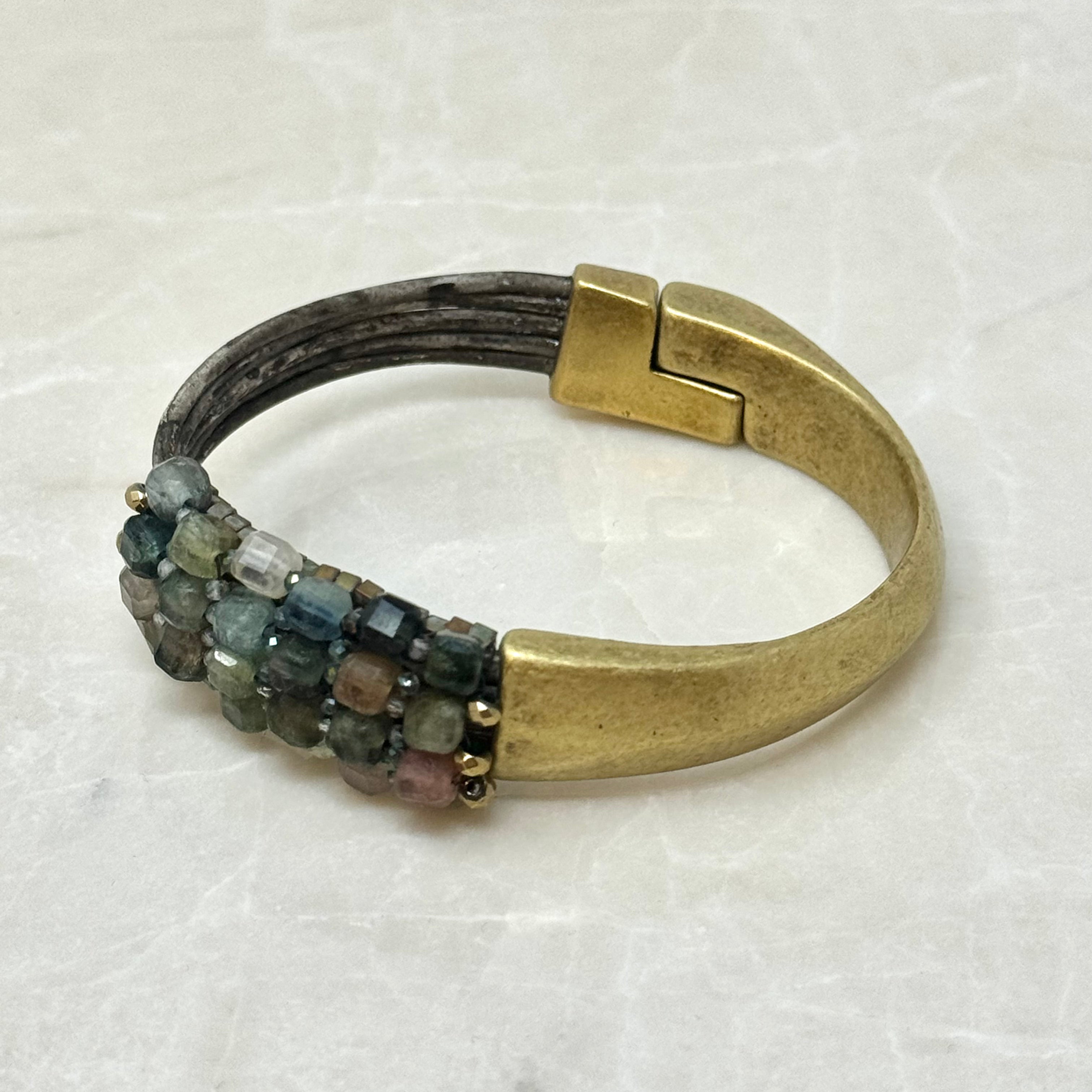 Martell Tourmaline and Mystic Quartz Cuff - Big Bag NY