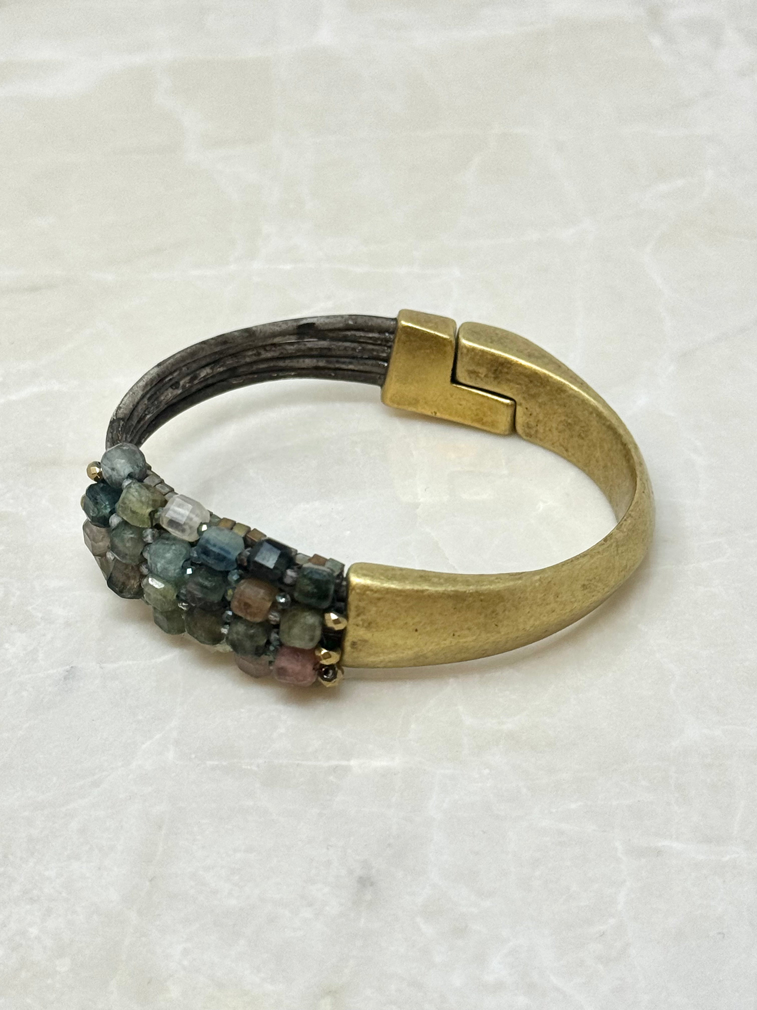 Martell Tourmaline and Mystic Quartz Cuff - Big Bag NY