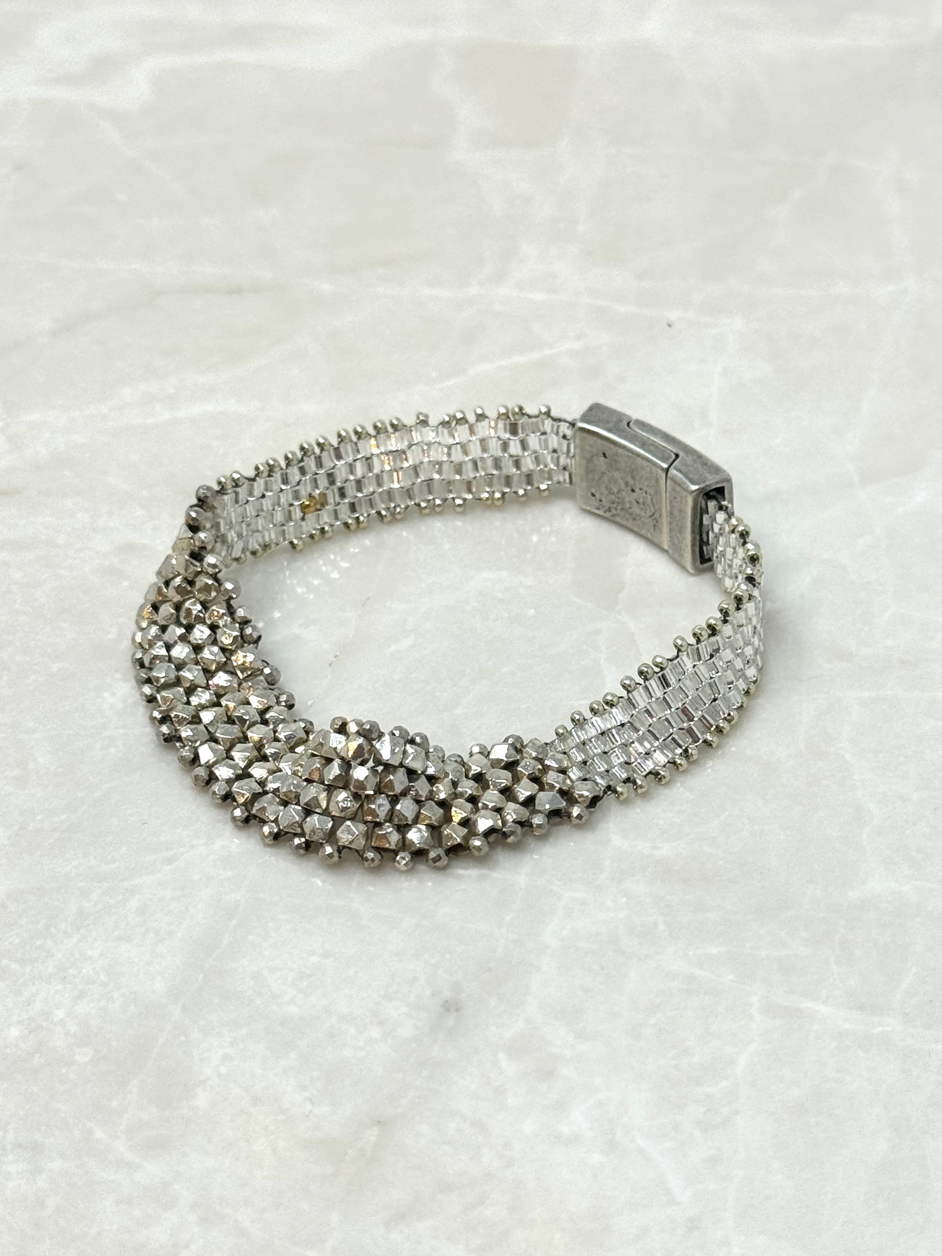 Martell Beaded Silver Bracelet - Big Bag NY