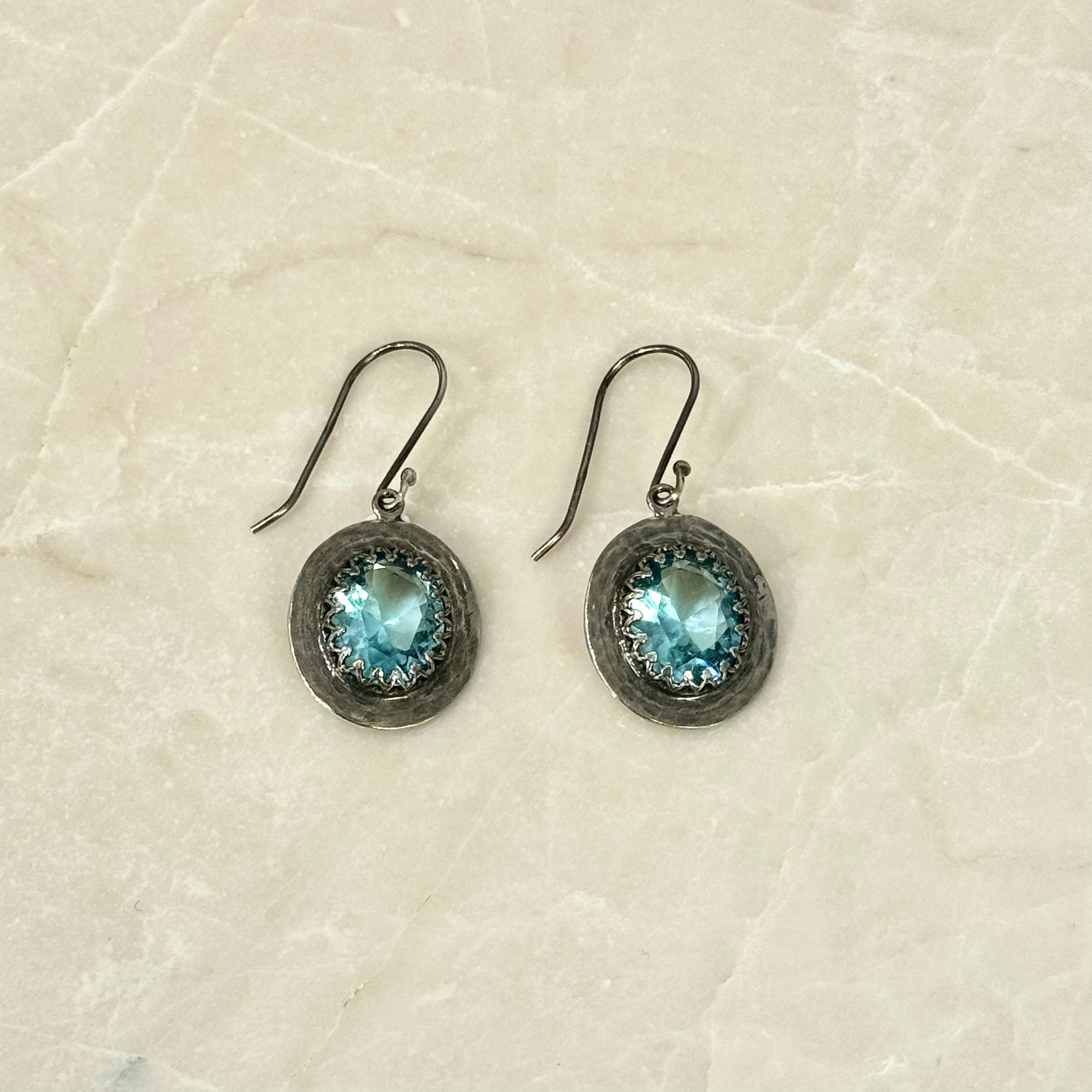 Ithil Blue Topaz Earrings - Big Bag NY