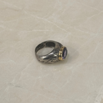 Ithil Carved Floral Ring (Purple Stone) - Big Bag NY
