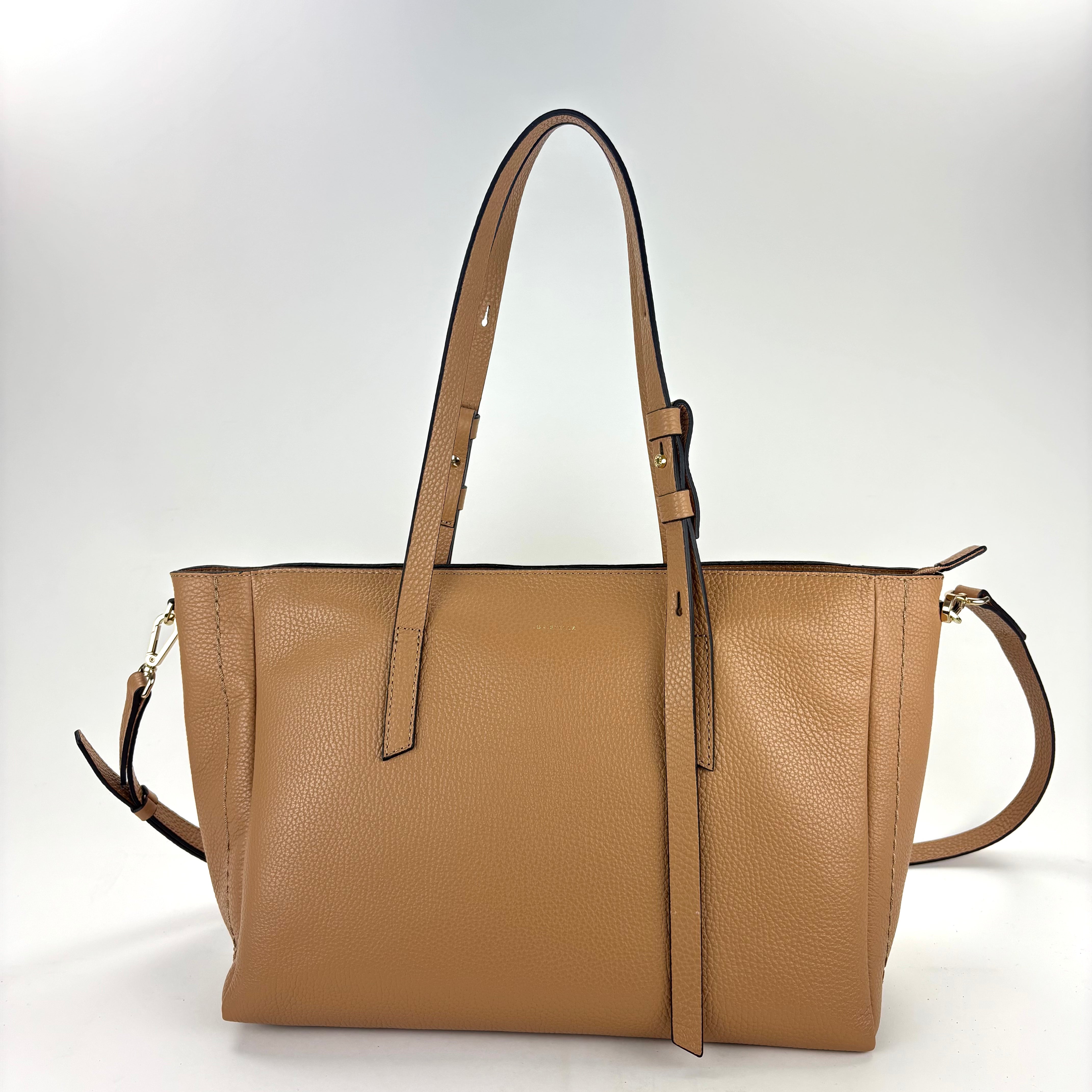 LORISTELLA Amy Large Leather Tote Brown - Big Bag NY