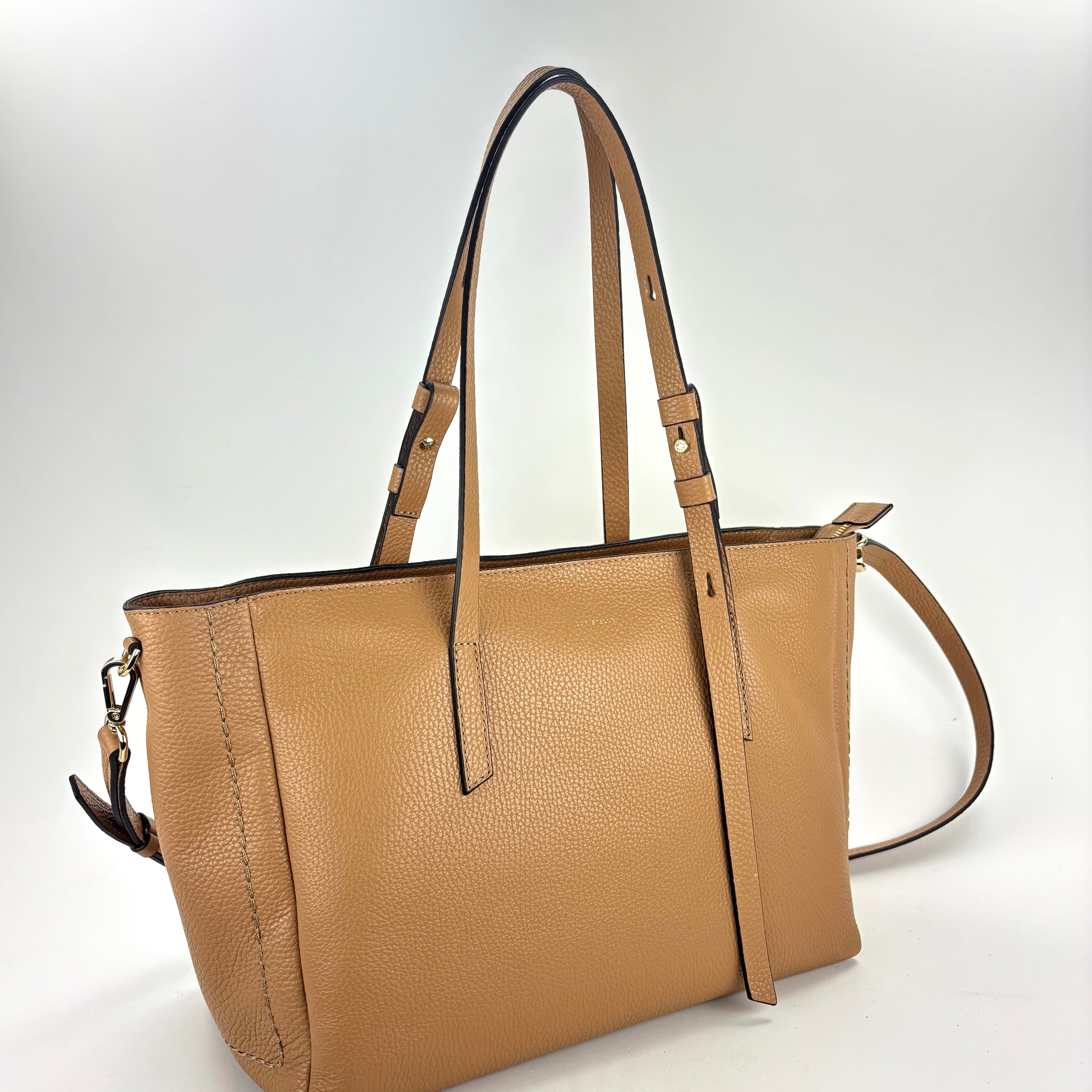 LORISTELLA Amy Large Leather Tote Brown - Big Bag NY