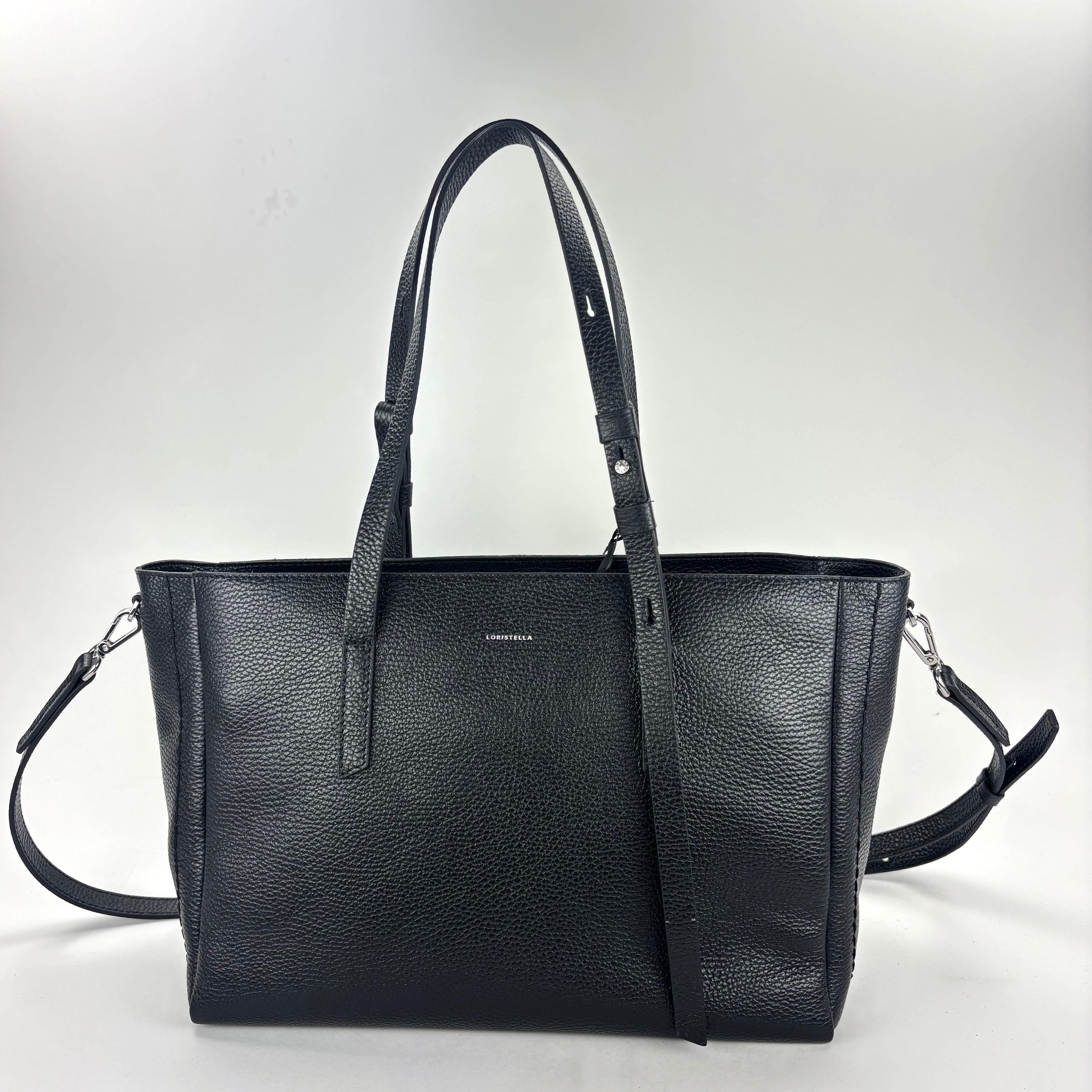 LORISTELLA Amy Large Leather Tote Black - Big Bag NY