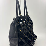 Studded Crossbody Shoulder Bag Black - Big Bag NY