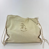 Caterina Lucchi Floral Zipper Tote White Cream - Big Bag NY