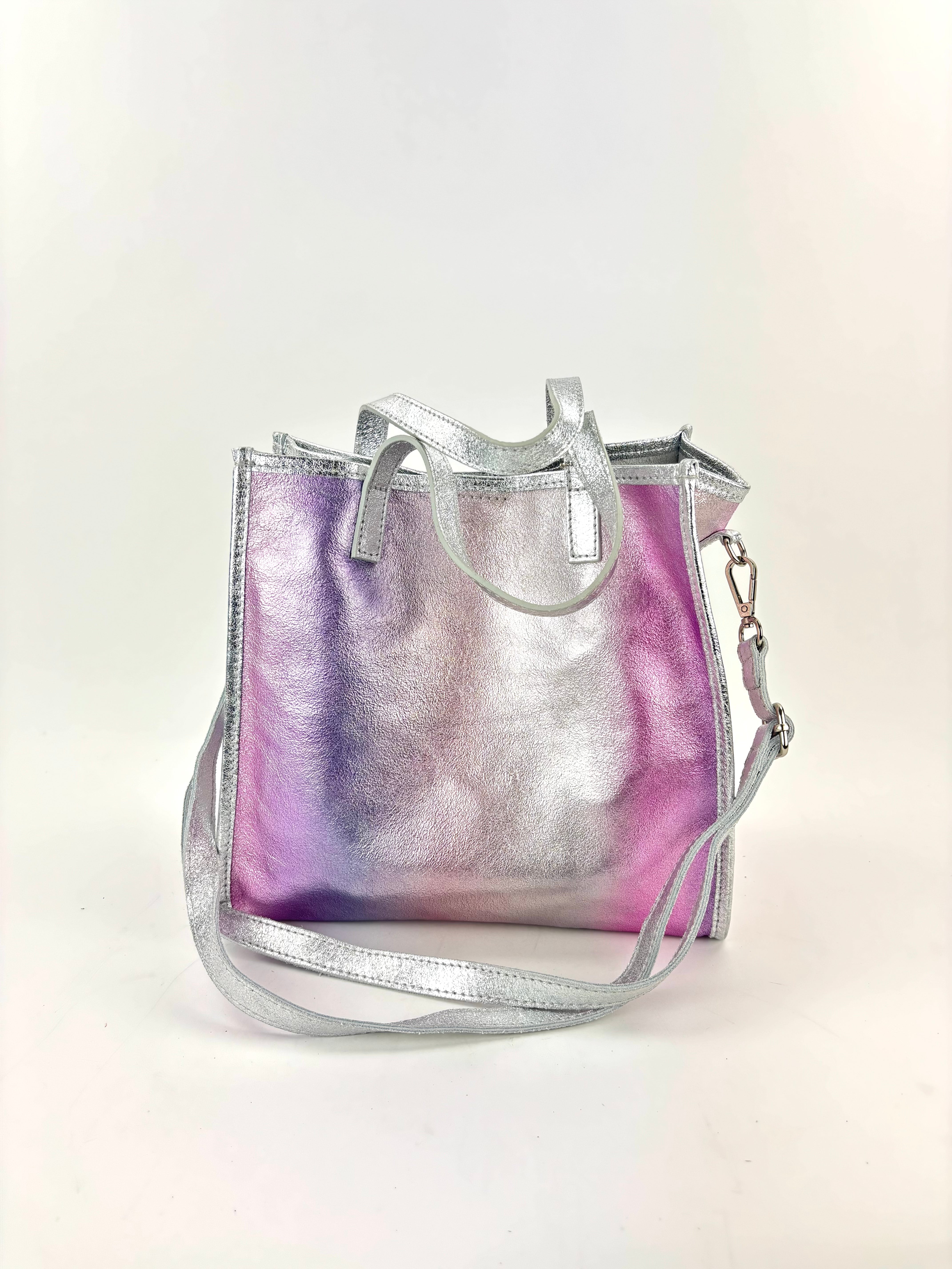 Laura DiMaggio Metallic Ombre Shopper Purple - Big Bag NY