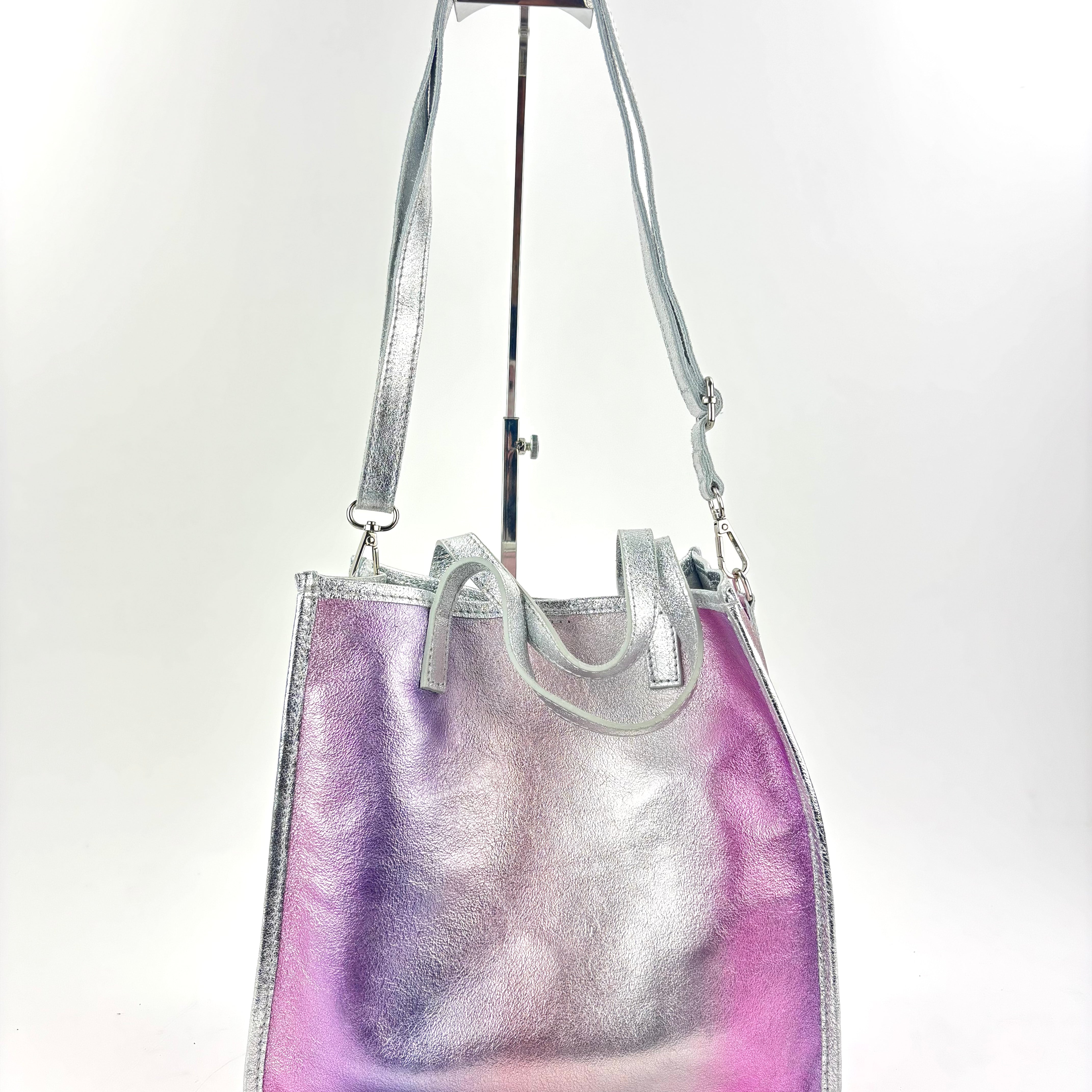 Laura DiMaggio Metallic Ombre Shopper Purple - Big Bag NY